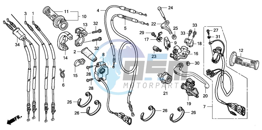 HANDLE LEVER/SWITCH/CABLE