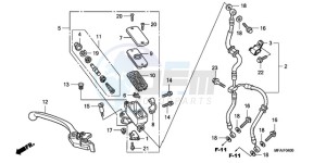 CBF10009 UK - (E / MKH) drawing FR. BRAKE MASTER CYLINDER (CBF1000)