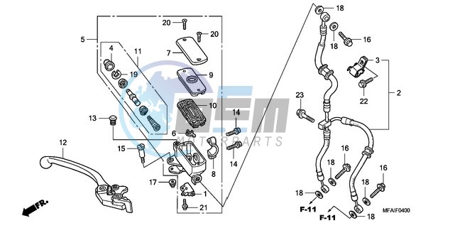 FR. BRAKE MASTER CYLINDER (CBF1000)