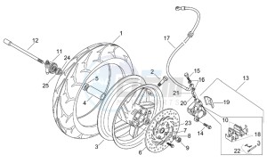 Leonardo 125-150 drawing Front wheel