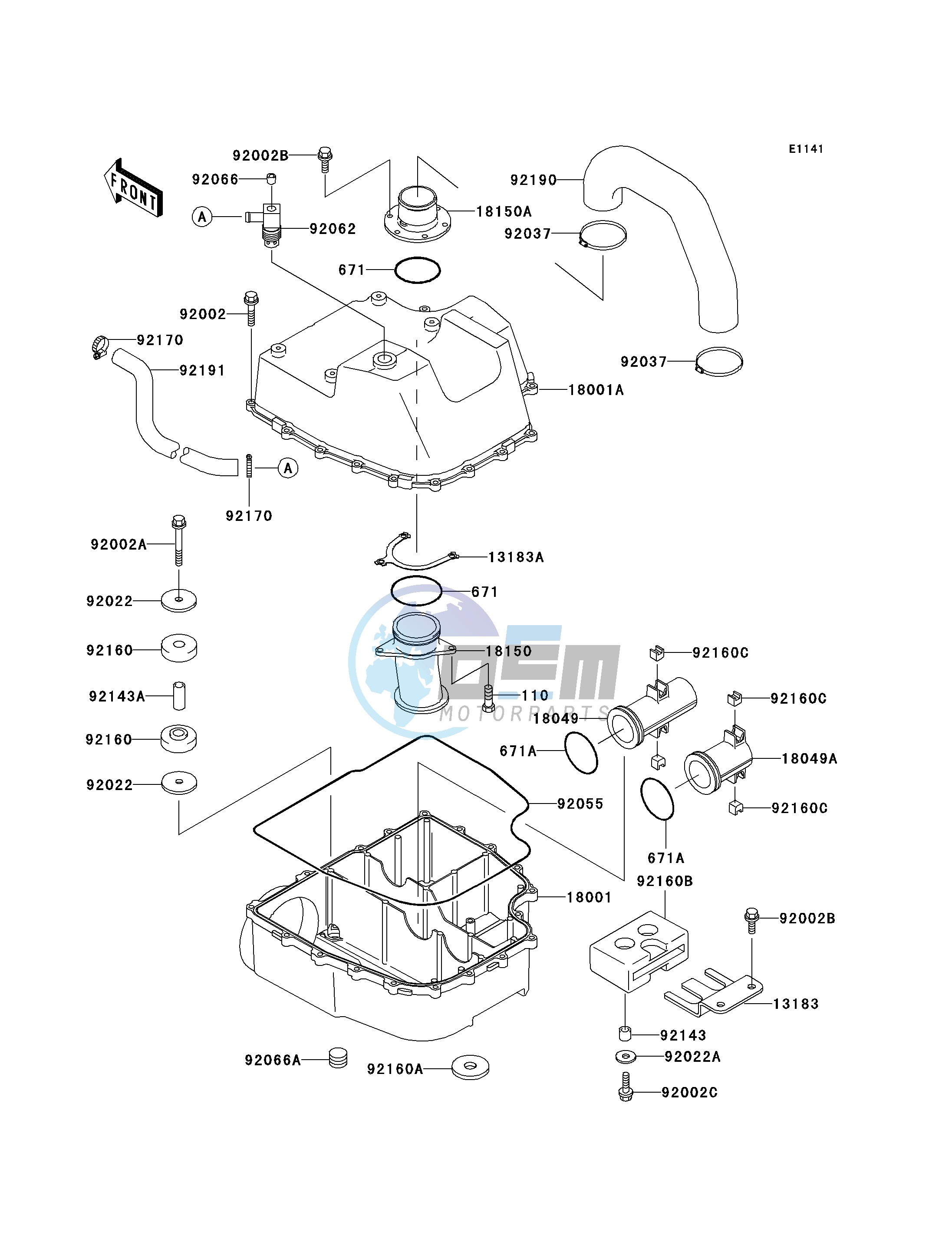 WATER MUFFLER-- JT750-B1- -