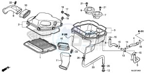 GL1800BE F6B Bagger - GL1800BE UK - (E) drawing AIR CLEANER