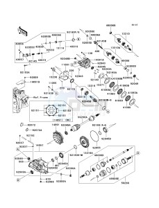 KRF 750 B [TERYX 750 4X4] (B8F) B8F drawing DRIVE SHAFT-REAR