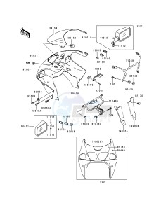 ZX 750 N [NINJA ZX-7RR] (N1-N2) [NINJA ZX-7RR] drawing COWLING