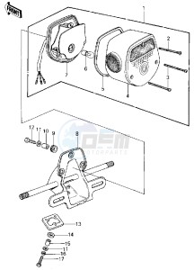 KZ 440 B (B1) drawing TAILLIGHT -- 80 B1- -