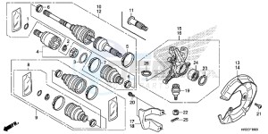 TRX420TM1F TRX420 Europe Direct - (ED) drawing FRONT KNUCKLE/FRONT DRIVE SHAFT