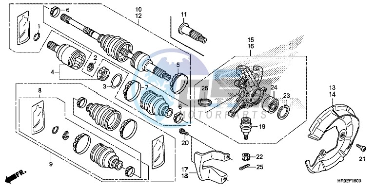 FRONT KNUCKLE/FRONT DRIVE SHAFT