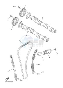 XJ6S ABS 600 (36D6) drawing CAMSHAFT & CHAIN