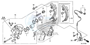 NC750XAE NC750XA Europe Direct - (ED) drawing FRONT BRAKE CALIPER