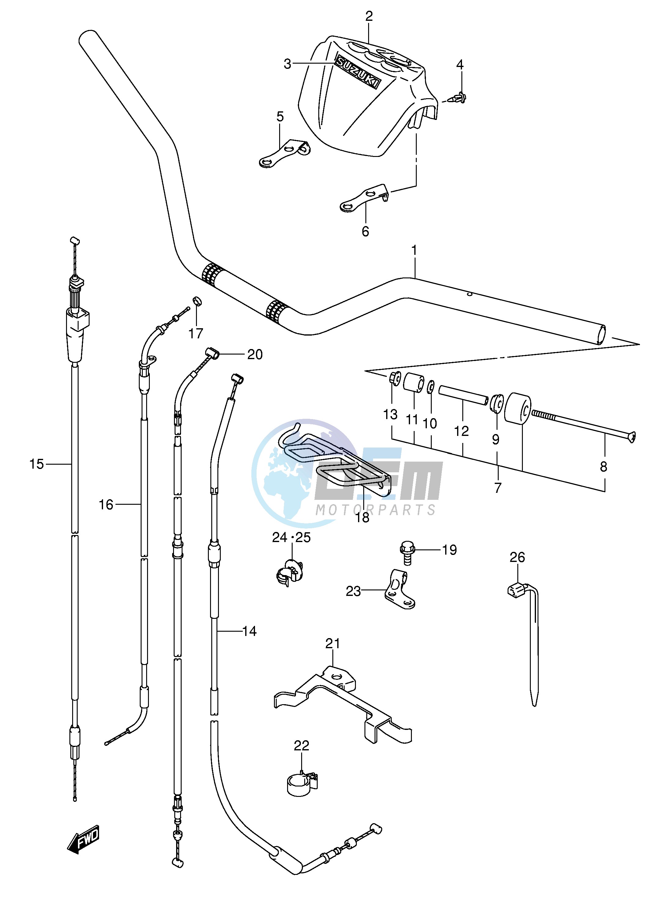 HANDLEBAR (MODEL K5 K6 K7)