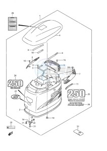 DF 250 drawing Engine Cover (DF 250S 2008 to 2009)