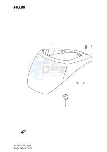 VL800C INTRUDER EU drawing FUEL TANK COVER