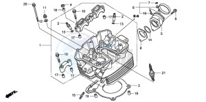 CBF250 drawing CYLINDER HEAD