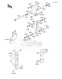 KX 80 E [KX80] (E1) [KX80] drawing REAR SUSPENSION