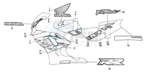 CBR900RR FIRE BLADE drawing STRIPE/MARK (2)