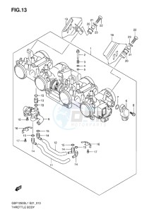 GSF-1250S BANDIT EU drawing THROTTLE BODY