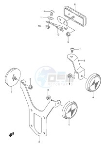 DR-Z400 (E3-E28) drawing REFLEX REFLECTOR (E28)