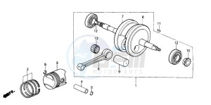 C90 drawing CRANKSHAFT/PISTON