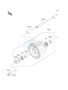 VN 1500 B [VULCAN 88 SE] (B1-B3) N6F drawing FRONT WHEEL