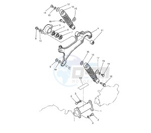 PW 50 drawing REAR SUSPENSION