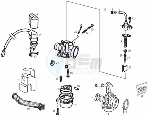 ATLANTIS BULLET - 50 cc VTHAL1AE2 Euro 2 2T AC FRA drawing Carburetor (Positions)