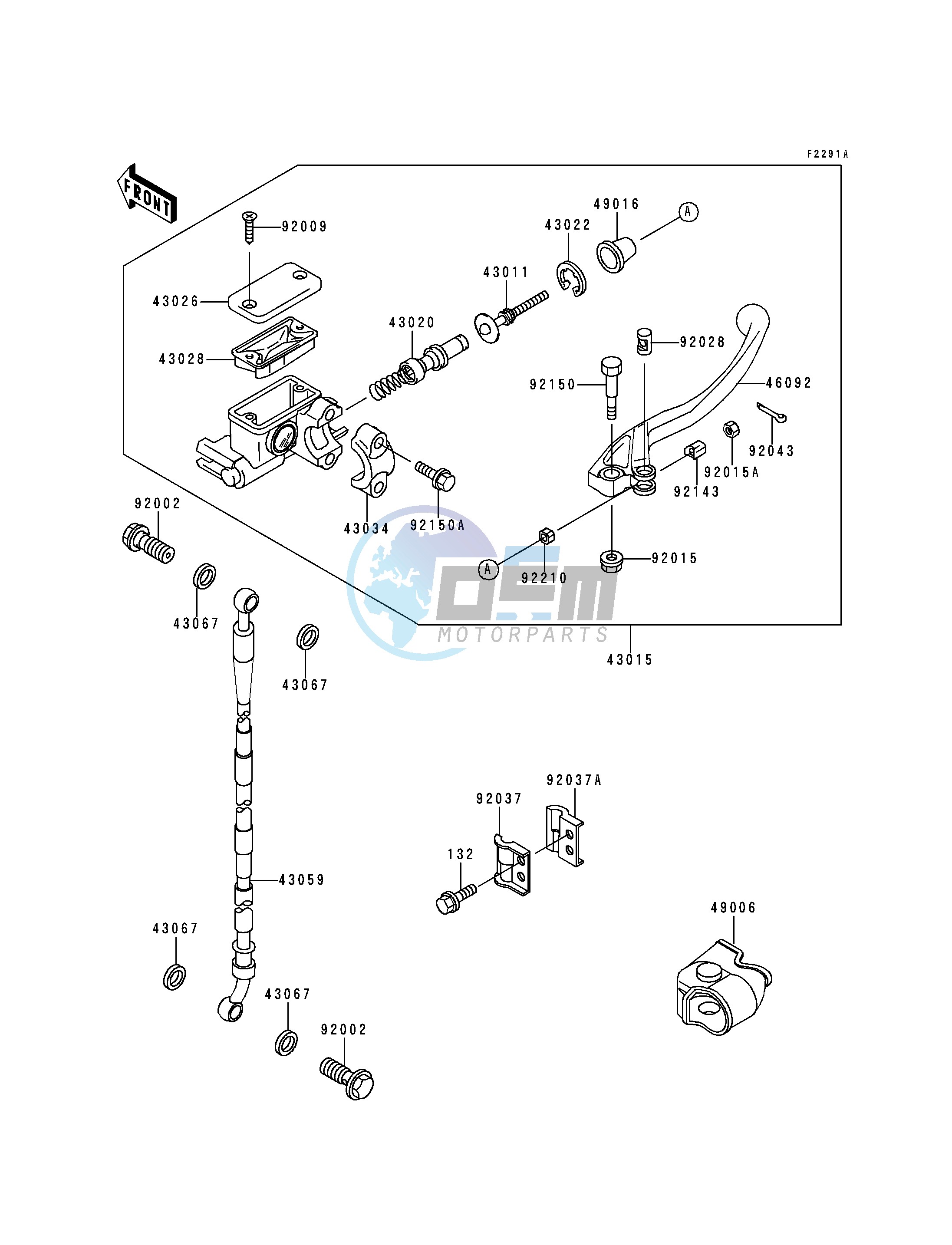 FRONT MASTER CYLINDER-- KX80-R7- -