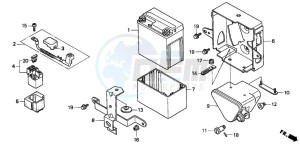 CB250 drawing BATTERY/BATTERY BOX