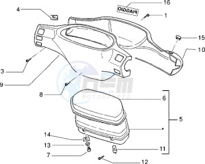 Zip 50 SP drawing Speedometers Kms. - handlebar cover