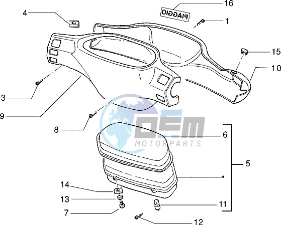 Speedometers Kms. - handlebar cover