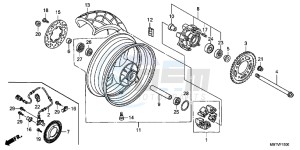 XL1000VAB drawing REAR WHEEL