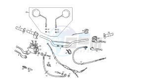 SENDA R X-TREM - 50 CC VTHSR1D1A EU2 drawing HANDLEBAR - CONTROLS