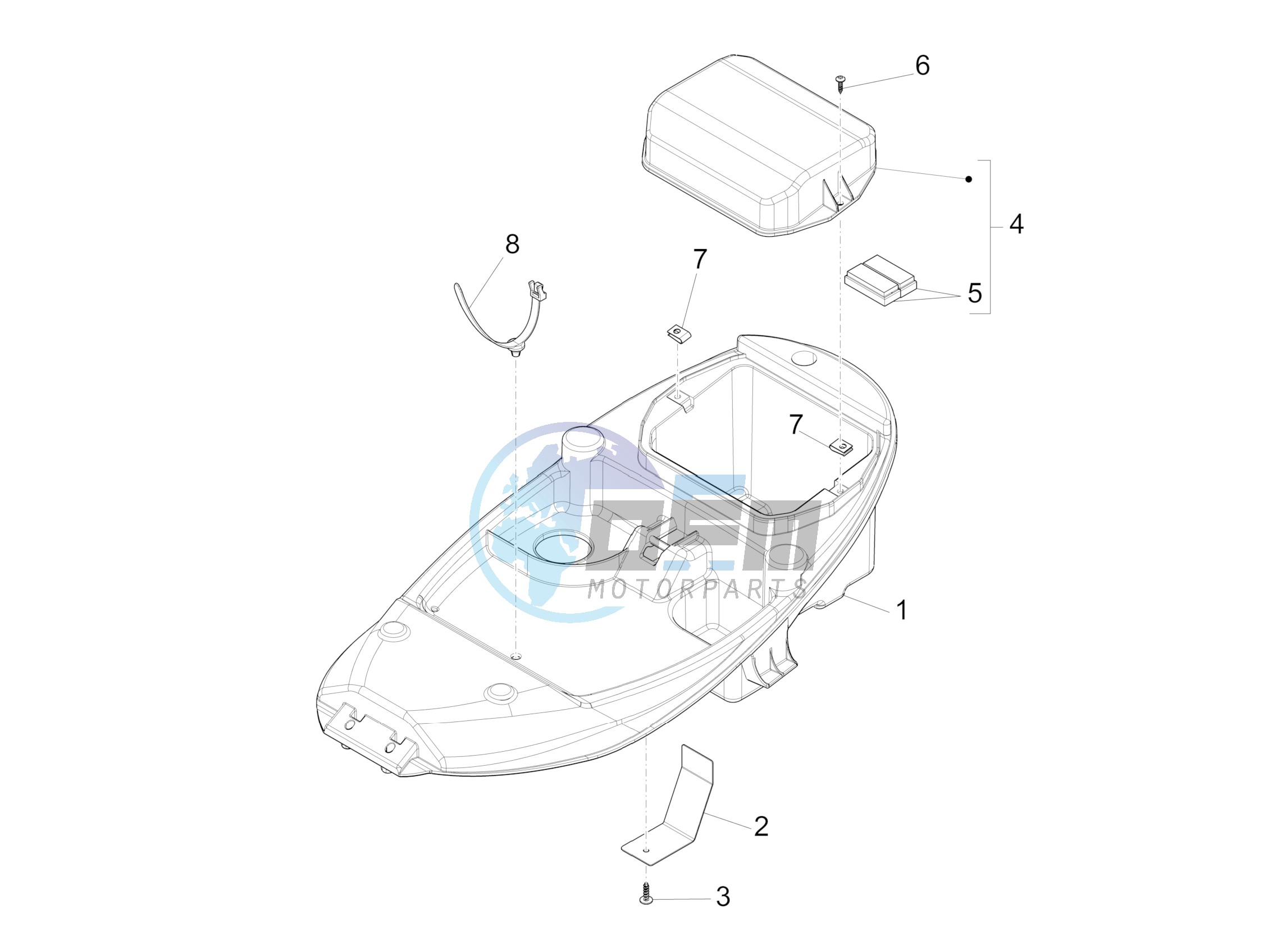 Helmet housing - Undersaddle