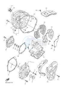 YZF-R1 (BX4D) drawing CRANKCASE COVER 1