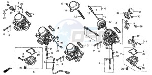 CB600F CB600F drawing CARBURETOR (COMPONENT PARTS) (1)