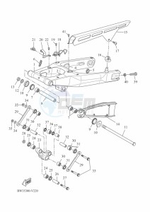 XTZ690D-B TENERE 700 (BEH4) drawing REAR ARM