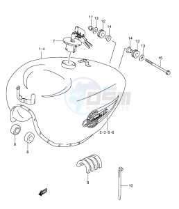 VL125 (E2) drawing FUEL TANK (MODEL K2 K3 K4)