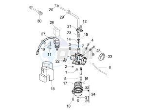 NRG 50 power DT serie speciale drawing Carburetors components