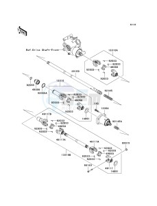 KAF 400 A [MULE 610 4X4] (A6F-AF) AAF drawing DRIVE SHAFT-PROPELLER