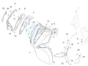 Liberty 50 iGet 4T 3V-2015-2017 (EMEA) drawing Front shield