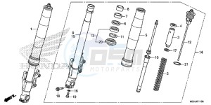 VFR1200X Europe Direct - (ED) drawing FRONT FORK