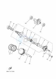 YFM450FWB KODIAK 450 (BJ5X) drawing CRANKSHAFT & PISTON