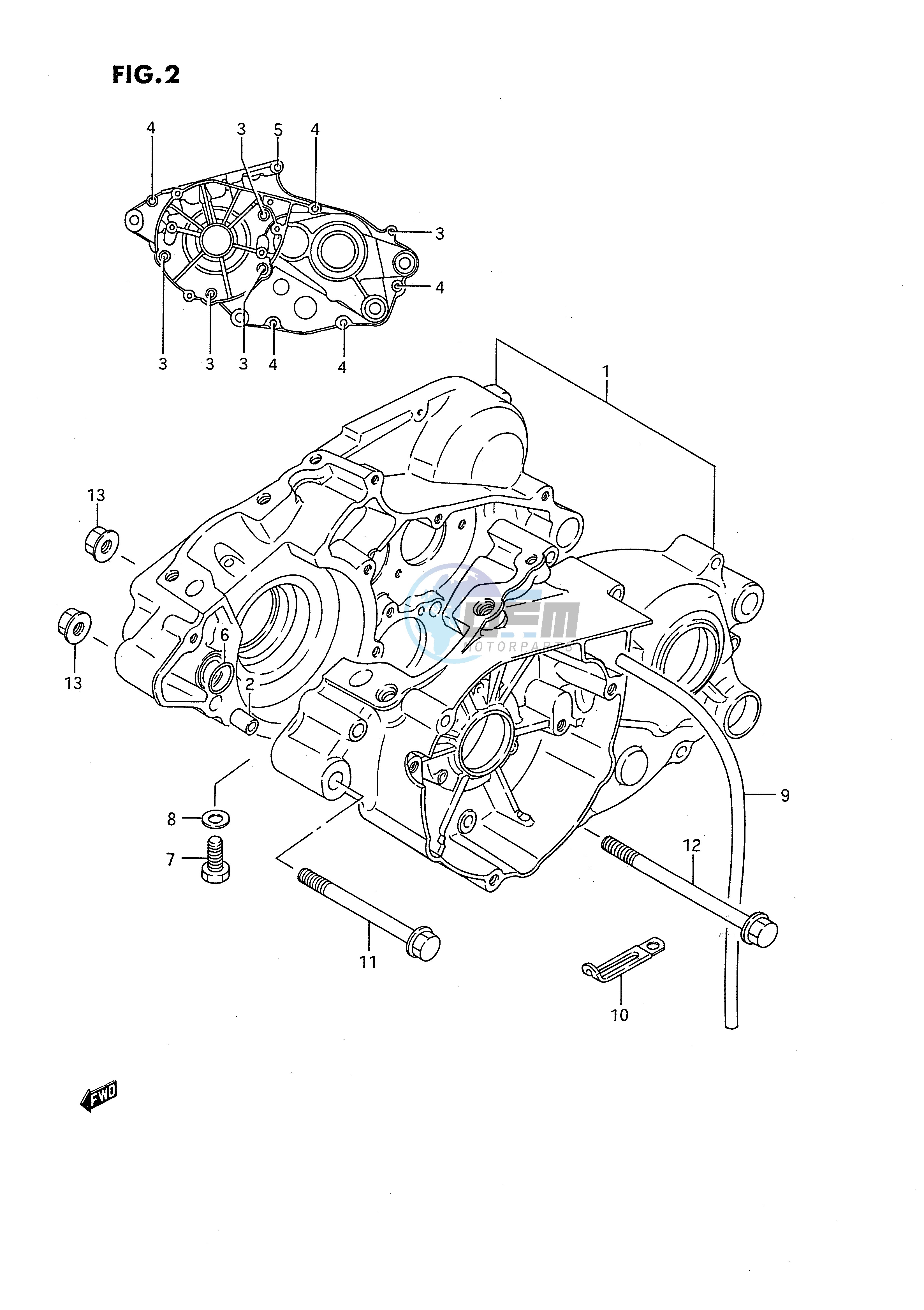 CRANKCASE (MODEL G H)