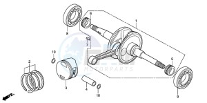 FES150 125 S-WING drawing CRANKSHAFT/PISTON