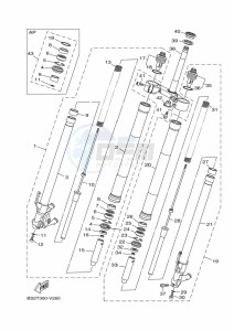 MT-09 MTN850-A (BS2V) drawing FRONT FORK