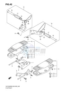 VLR1800 (E3-E28) drawing FOOTREST (VLR1800K8 TK8 K9 L0)