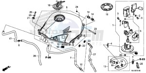 CBR500RF CBR500R UK - (E) drawing FUEL TANK/ FUEL PUMP