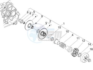 Zip 50 4T 25 Km-h (EMEA) drawing Driven pulley