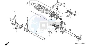 VFR800A9 France - (F / ABS CMF MME TWO) drawing GEARSHIFT DRUM