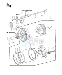 KE 125 A [KE125] (A7-A8) [KE125] drawing CLUTCH -- 80-81 A7_A8- -