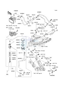 ZG 1400 A [CONCOURS 14 ABS] (8F-9F) A8F drawing REAR MASTER CYLINDER